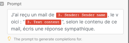 description du prompt chat GPT